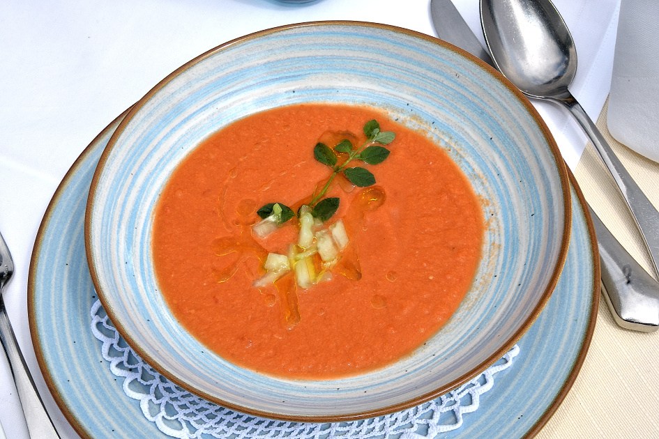 Gasthof Hotel Hohlwegwirt, Hallein Taxach, Gaspacho, kalte andalusische Gemüsesuppe